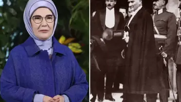 Emine Erdoğan, Mustafa Kemal Atatürk'ü andı; herkes kullandığı kelimenin anlamını aratıyor
