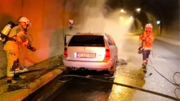 İzmir'de Konak Tünelleri'nde Araç Yangını, Can Kaybı Yok