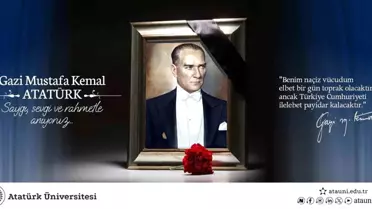 Rektör Hacımüftüoğlu'nun 10 Kasım Atatürk'ü anma günü mesajı