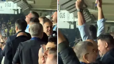 Sadettin Saran'ın tribünlerle birlikte coştuğu anlar