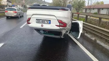 Bilecik'te Otomobil Devrildi: 1 Yaralı