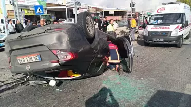 Sungurlu'da Otomobil Devrildi: Sürücü Yaralandı