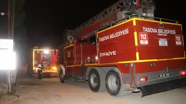 Taşova'da 3 Betonarme Evde Yangın