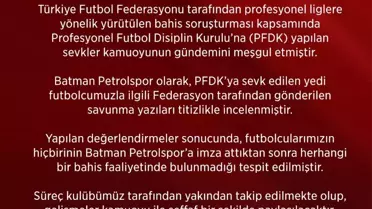 Batman Petrolspor'dan Bahis Açıklaması