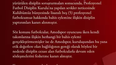 Amedspor'da 5 Futbolcunun Sözleşmesi Feshedildi