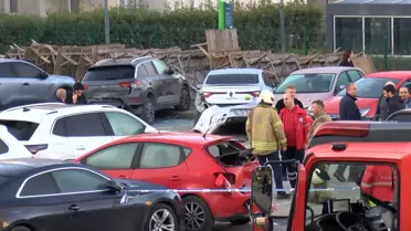 Bahçelievler'de Parkta Kaza: Sürücü Sıkıştı