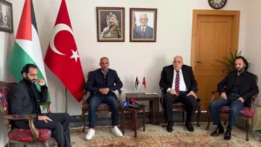 'Le Trio Joubran' müzik grubu, Filistin Ankara Büyükelçisi Jaish'i ziyaret etti