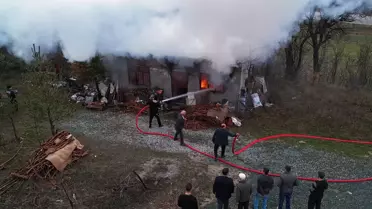 Sobaya su yerine benzin dökünce çıkan yangında yaralandı