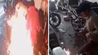 Yangına su yerine yanıcı madde döktüler, alevlerin arasında kaldılar