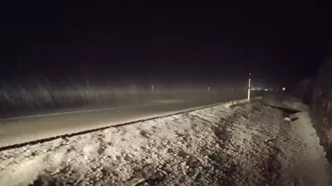 Malatya-Kayseri Yolu'nda Kar Yağışı Etkili