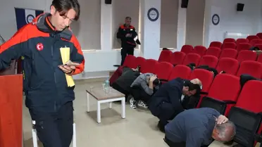 Nuh Naci Yazgan Üniversitesi'nde Tatbikat