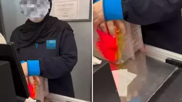 Zincir markette pes dedirten olay: Çalışan kayda alındığını fark edince kaçtı