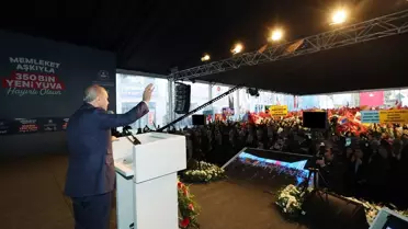 Cumhurbaşkanı Erdoğan, Adıyaman'da 350 bininci afet konutunun teslim töreninde konuştu: (1)