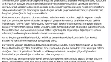 Murgul-Rize Maçında Şiddet Olayı