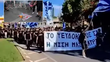 Rumlardan sınırda bayrak yakma provokasyonu! KKTC'den sert tepki