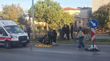 Bafra'da Motosiklet Devrildi: Sürücü Hastaneye Kaldırıldı