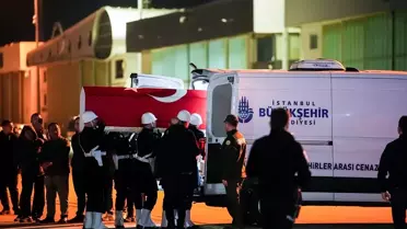 Hırvatistan'daki Yangın Söndürme Uçağının Düşmesinde Şehit Olan Pilot Hasan Bahar'ın Cenazesi İstanbul'a Getirildi