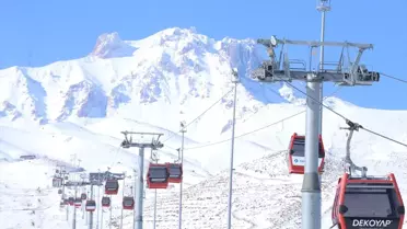 Erciyes Dağı'na Kar Yağdı, Kış Sezonu İçin Hazır