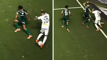 Rakiplerini futbola küstüren Neymar'ın zor anları