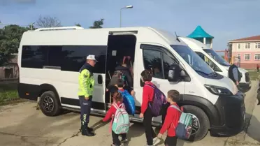 Edirne'de Okul Servisleri Denetlendi
