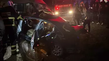 Sinop Belediye Başkanı'nın makam aracı domuz sürüsüne çarptı