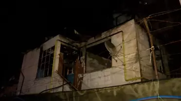 Rize'de 2 Katlı Evde Yangın