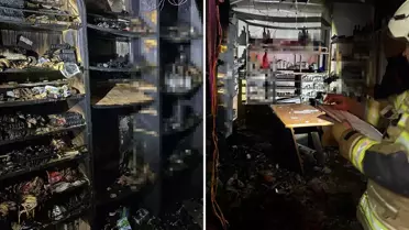 Ailesiyle tartıştı, tekel bayisini ateşe verdi: 2 yaralı