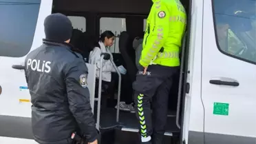 Baskil'de Okul Servislerine Denetim