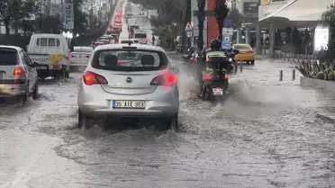 Bodrum'da Sağanak Yağışlar Su Birikintilerine Neden Oldu