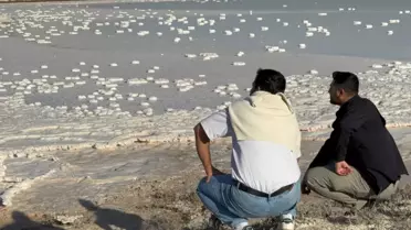 Tuz Gölü'nde Kuraklık ve Güzel Tuz Kütleleri