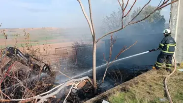 Keşan'da Mobilya Mağazasında Yangın