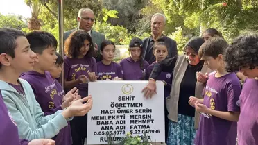 Erdemli ilçesinde şehit öğretmen Hacı Ömer Serin mezarı başında anıldı