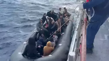 Dikili ve Foça'da Düzensiz Göçmen Operasyonu