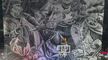 Partizan–Fenerbahçe maçında skandal pankart