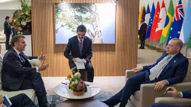 Cumhurbaşkanı Erdoğan Fransa Cumhurbaşkanı Macron ile görüştü