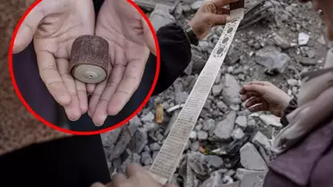 Gazze'deki enkazdan çıkan hazine değerinde koleksiyon