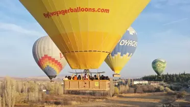 Nevşehir'de öğretmenlere yönelik sıcak hava balon turu düzenlendi