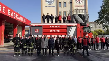 Kayseri'de Lise Öğrencilerine İtfaiye Eğitimi