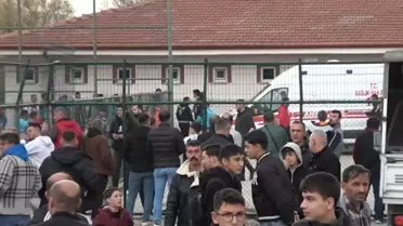 Kütahya'da Amatör Lig'de Tehlikeli An