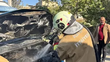 İskenderun'da Minibüs Yangını