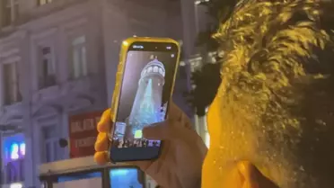Galata Kulesi'nde Işık Şovu