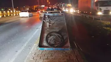 Silivri'de Pikap Seyyar Satıcıya Çarptı