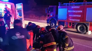 Denizli'de Otobüs Minibüsle Çarpıştı: 1 Ölü, 14 Yaralı