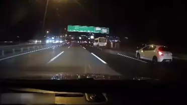 Beykoz'da Otoyolda Takla Atan Araç Kazası