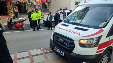 Keşan'da Motosiklet Yaya Çarptı