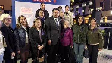 Beşiktaş'ta Kadına Yönelik Şiddete Karşı 'Nöbetteyiz' Etkinliği