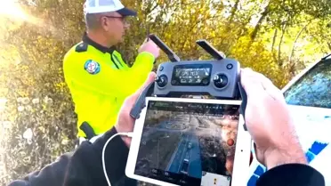 Bayburt’ta Drone ile Trafik Denetimi