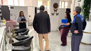 Buharkent'te Güzellik Salonlarına Denetim
