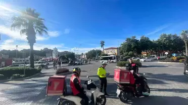 Marmaris'te Motorlu Kuryelere Denetim