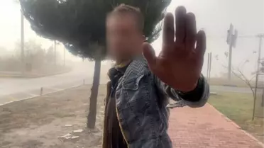 Burdur'da Ters Yön Kamyon Sürücüsü Gazetecilere Tepki Gösterdi